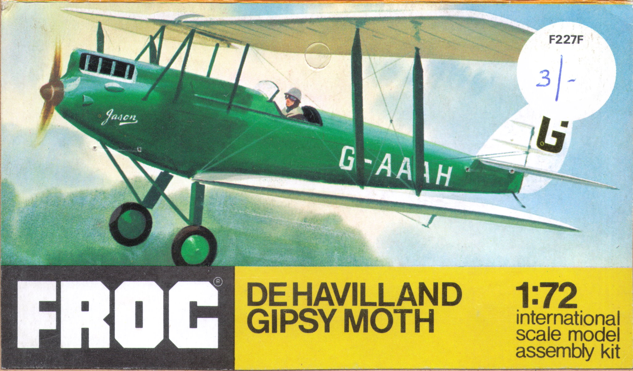 De Havilland Gipsy Moth FROG 1969 F227F header card